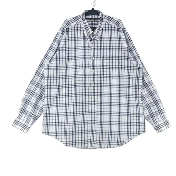 [BUNJANG] Burberry London Check Shirt XL White Black / [남XL]버버리런던 체크 셔츠[Y66-175]/빈티지프렌