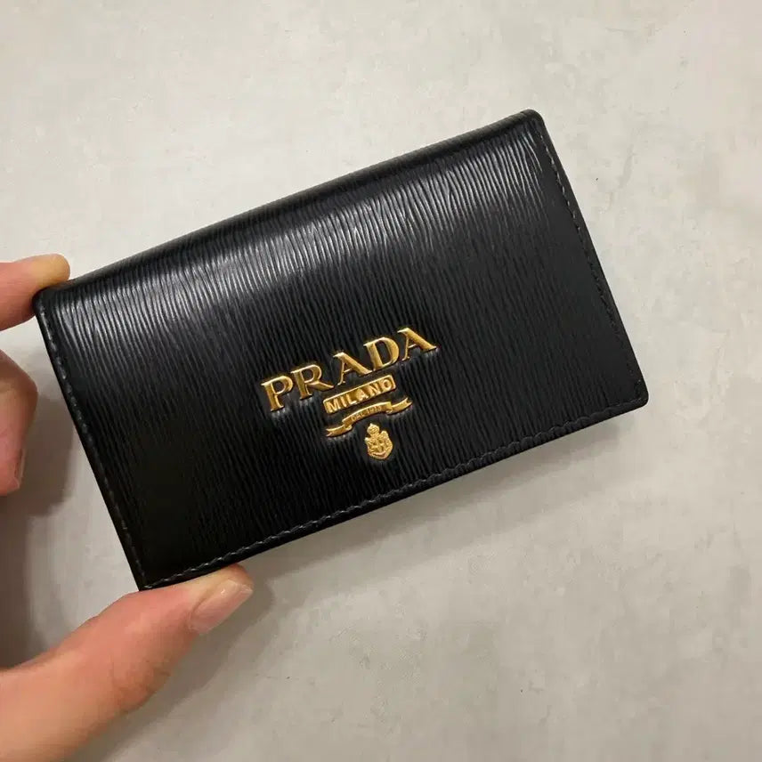 [BUNJANG] Prada Vitello Move Saffiano Card Holder Black / 프라다 비텔로무브 사피아노 카드지갑 블랙