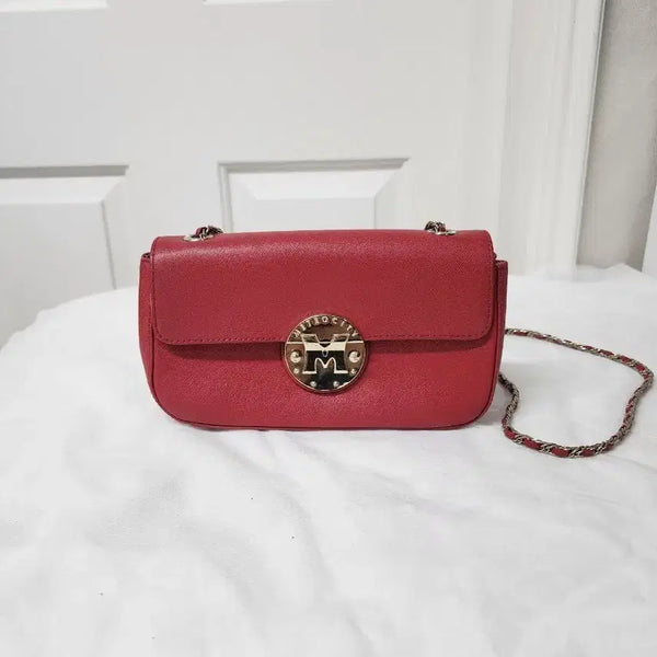 [BUNJANG] Metsi City Quilted Chain Shoulder Bag Red / 메트로시티 퀼팅 체인 숄더백 레드