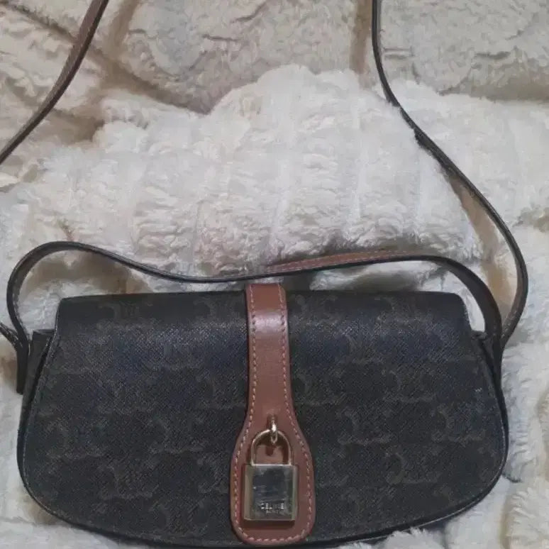 [BUNJANG] Celine Triomphe Canvas Shoulder Bag / 셀린느 트리옹프 캔버스 숄더백