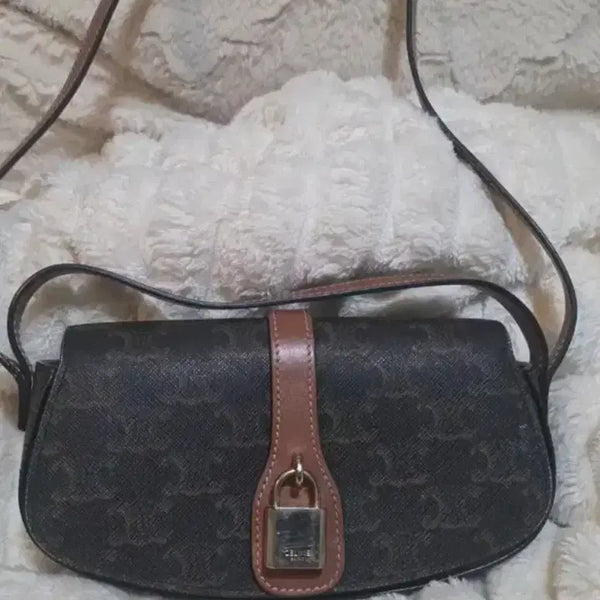 [BUNJANG] Celine Triomphe Canvas Shoulder Bag / 셀린느 트리옹프 캔버스 숄더백