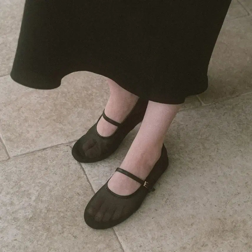 [BUNJANG] Laminez Round Mesh Mary Jane Shoes Black / 라미네즈 라운드 메쉬 메리제인 Round Mesh Meryjane