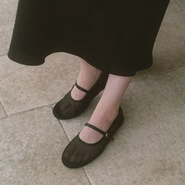 [BUNJANG] Laminez Round Mesh Mary Jane Shoes Black / 라미네즈 라운드 메쉬 메리제인 Round Mesh Meryjane