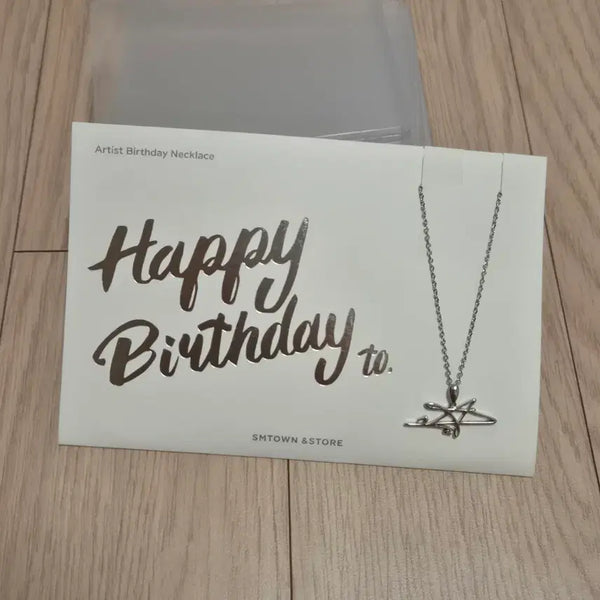 [BUNJANG] NCT Mark Signature Birthday Necklace / 엔시티 마크 시그니처 사인 생일 목걸이