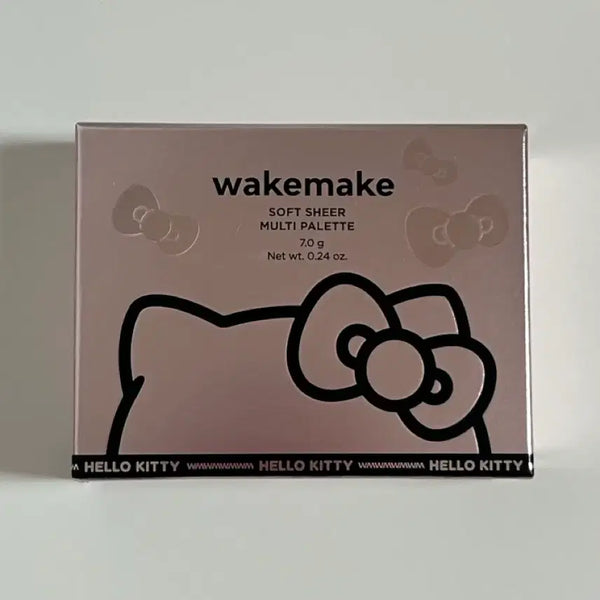 [BUNJANG] WAKEMAKE Hello Kitty Shadow Palette Pink Shell Black Edition / 웨이크메이크 헬로키티 섀도우 팔레트 핑크쉘 블랙에디션