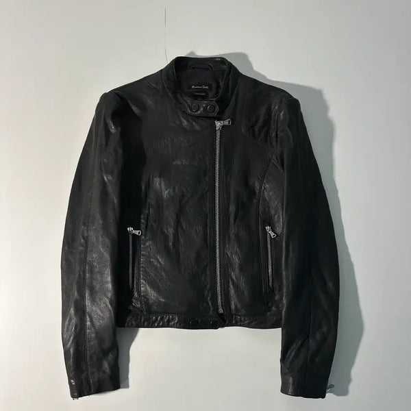 [BUNJANG] Massimo Dutti Slim Lambskin Leather Jacket S / 마시모두띠 슬림 램스킨 레더자켓 S