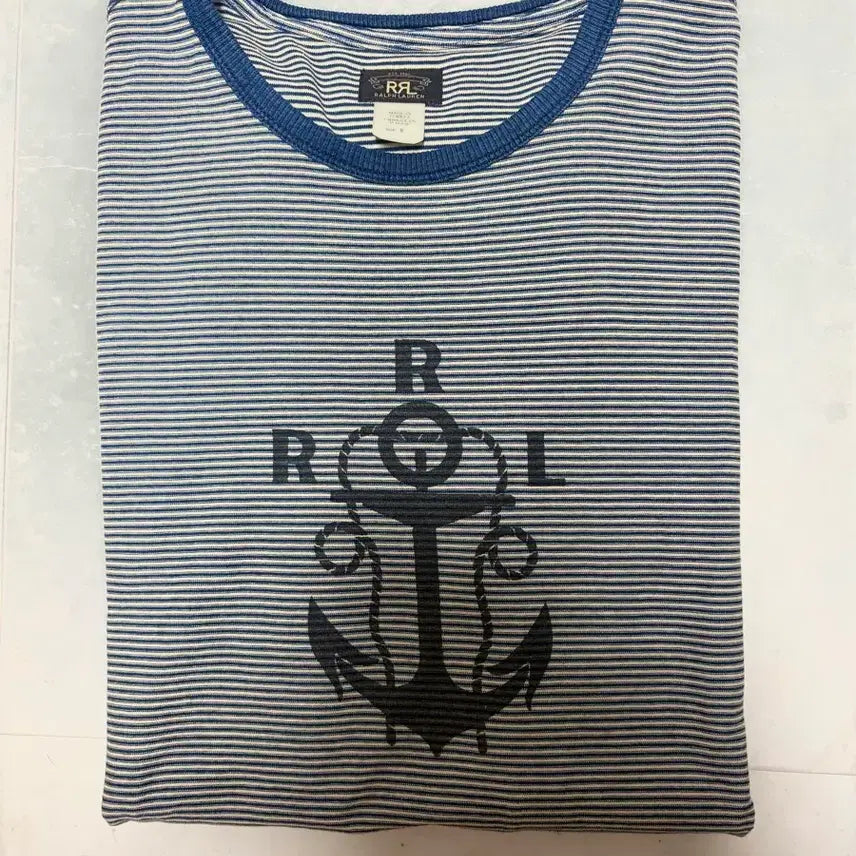 [BUNJANG] Double RL RRL Striped Short Sleeve T-Shirt Size M / [M사이즈] 더블알엘 RRL 스트라이프 반팔 티셔츠