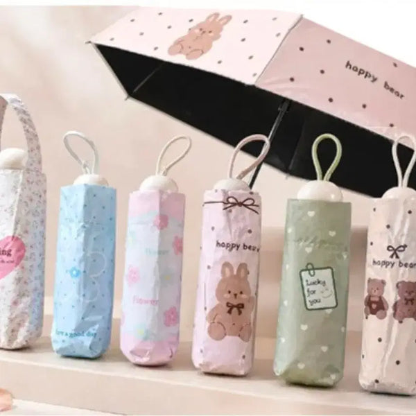 [BUNJANG] Mini 5-Section Sun & Rain Umbrella / 귀여운 미니 우산 암막 양우산 초경량 우양산