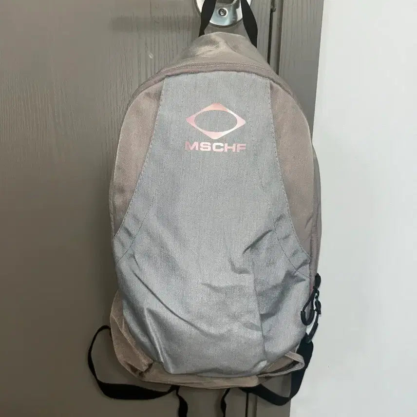 [BUNJANG] Mischief Rhombus Backpack Pink Grey / 미스치프 롬버스 백팩 핑크 그레이
