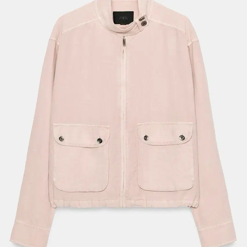 [BUNJANG] ZARA Faux Washed Pocket Pink Jacket Pale Rose S / (새상품) ZARA 자라 페이크 워싱 포켓 핑크 재킷 페일로즈 S