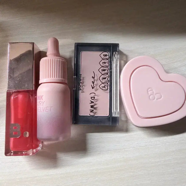 [BUNJANG] Bundle Set: Banila Co. Lip Oil, Peripera Juicy Pang Water Blusher (Muach Peach), Rom&nd Better Than Cheek (Berry Dawn), AOU Smooth Cream Blusher (Lavender Ball) / 여쿨 화장품 일괄