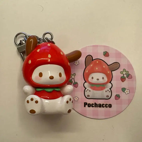 [BUNJANG] TOPTOY Sanrio Strawberry Pochacco Keyring / 탑토이 산리오 딸기(스트로베리) 키링 (포차코)