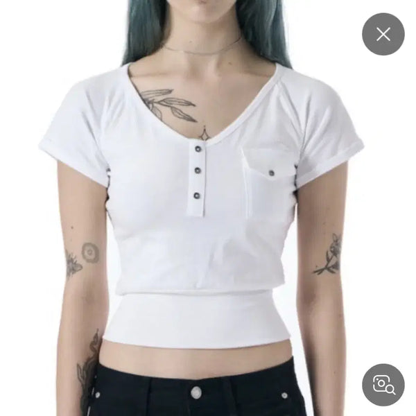 [BUNJANG] Bohemian Seoul Mix Pocket Top White / 보헤미안서울 믹스포켓탑 화이트