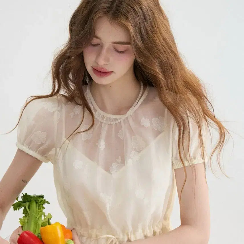 [BUNJANG] Synsden Edel Sheer Dress Set / 신스덴 에델 시스루 원피스 세트