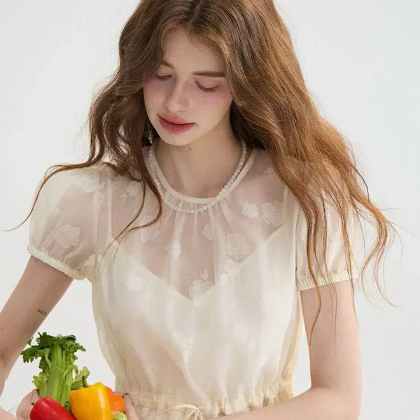 [BUNJANG] Synsden Edel Sheer Dress Set / 신스덴 에델 시스루 원피스 세트