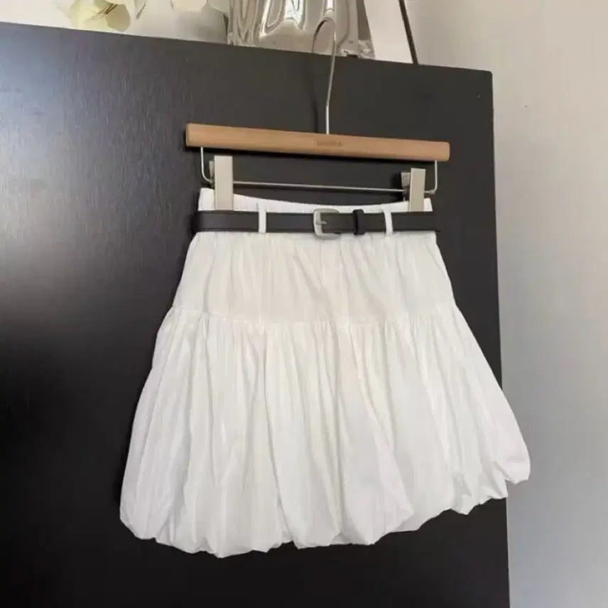 [BUNJANG] Women's Mini Ruffle Skirt / 여자 미니 스커트 캉캉스커투 화이트