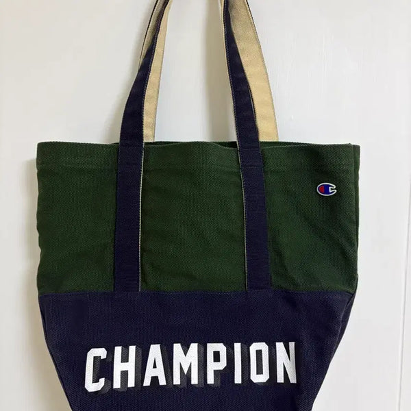 [BUNJANG] Champion Two-Tone Canvas Bag / 챔피온 투톤 캔버스백