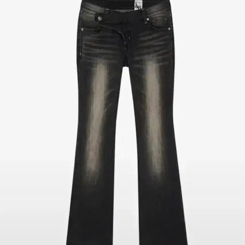 [BUNJANG] KASHIKO Low-Rise Bootcut Denim Pants Black / 카시코 로우라이즈 부츠컷 데님 팬츠 블랙
