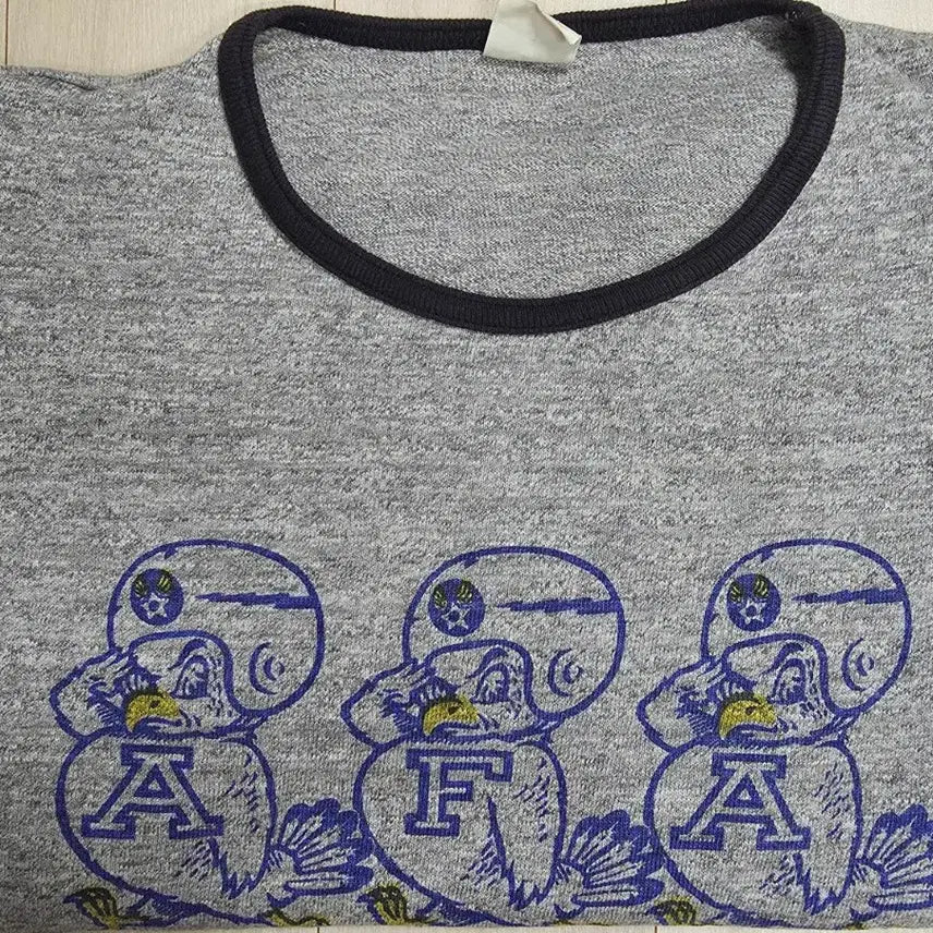 [BUNJANG] Warehouse 4059 L/S Grey Ringer T-Shirt 'Airforce Academy' / [L사이즈] 웨어하우스 4059 그레이 링거티 Airforce academy