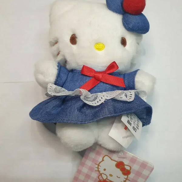 [BUNJANG] Hello Kitty Denim Dress Plush Keychain / 헬로키티 데님 원피스 인형 키링(8/17까지만판매)
