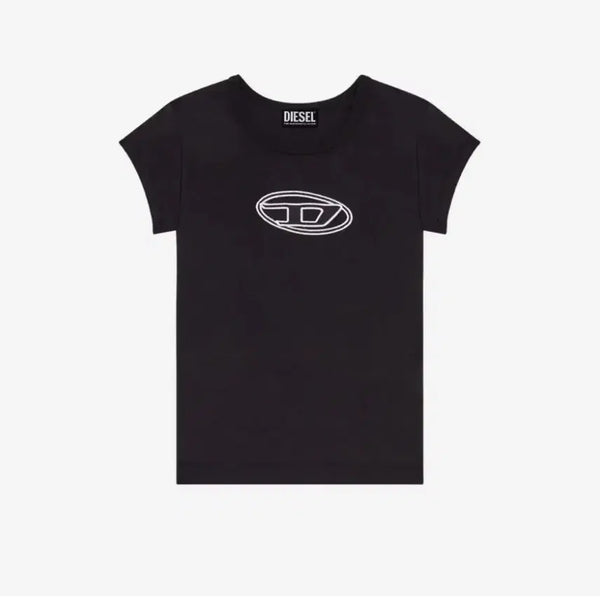 [BUNJANG] Diesel T-Anzi Picaboo Logo T-Shirt Black / 디젤 T-안지 피카부 로고 티셔츠 블랙