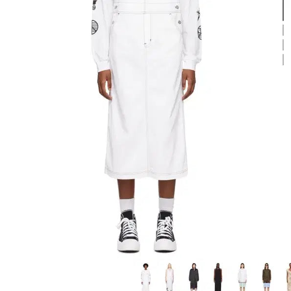 [BUNJANG] Carhartt WIP White Bib Dress / CARHARTT WIP 화이트 빕 드레스 S