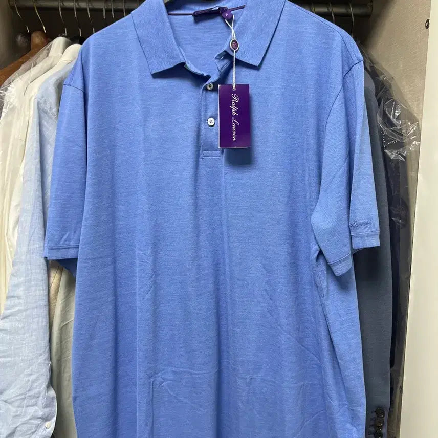 [BUNJANG] Ralph Lauren Purple Label Pima Cotton Polo Shirt XL / 랄프로렌 퍼플라벨 반팔 PK카라티셔츠 새제품 XL