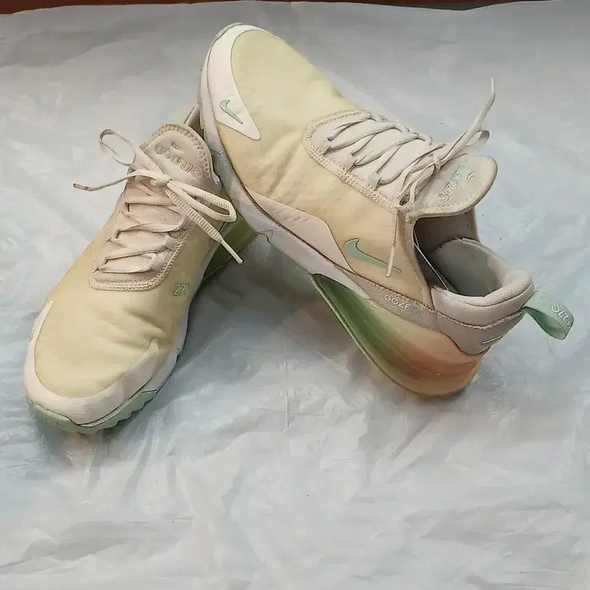 [BUNJANG] Nike Air Max 270 Golf Shoes (Beige/Mint) - Size 270 / 빈티지존 나이키 에어맥스 270  골프화 270