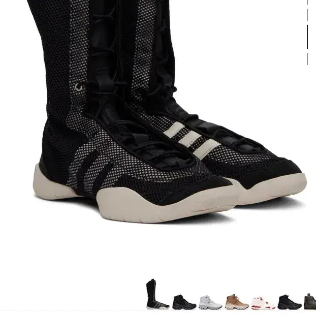 [BUNJANG] Y-3 Black Leather Sneakers / Y-3 블랙 레더 스니커즈 245