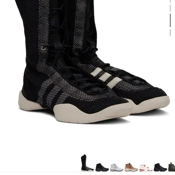 [BUNJANG] Y-3 Black Leather Sneakers / Y-3 블랙 레더 스니커즈 245