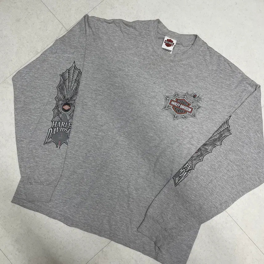 [BUNJANG] Vintage Harley-Davidson Spider Long Sleeve XL / [XL] 빈티지 할리데이비슨 스파이더 롱슬리브