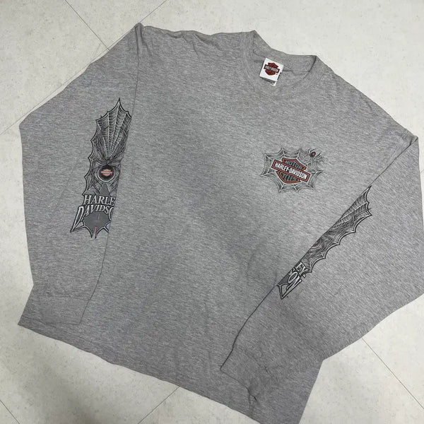 [BUNJANG] Vintage Harley-Davidson Spider Long Sleeve XL / [XL] 빈티지 할리데이비슨 스파이더 롱슬리브