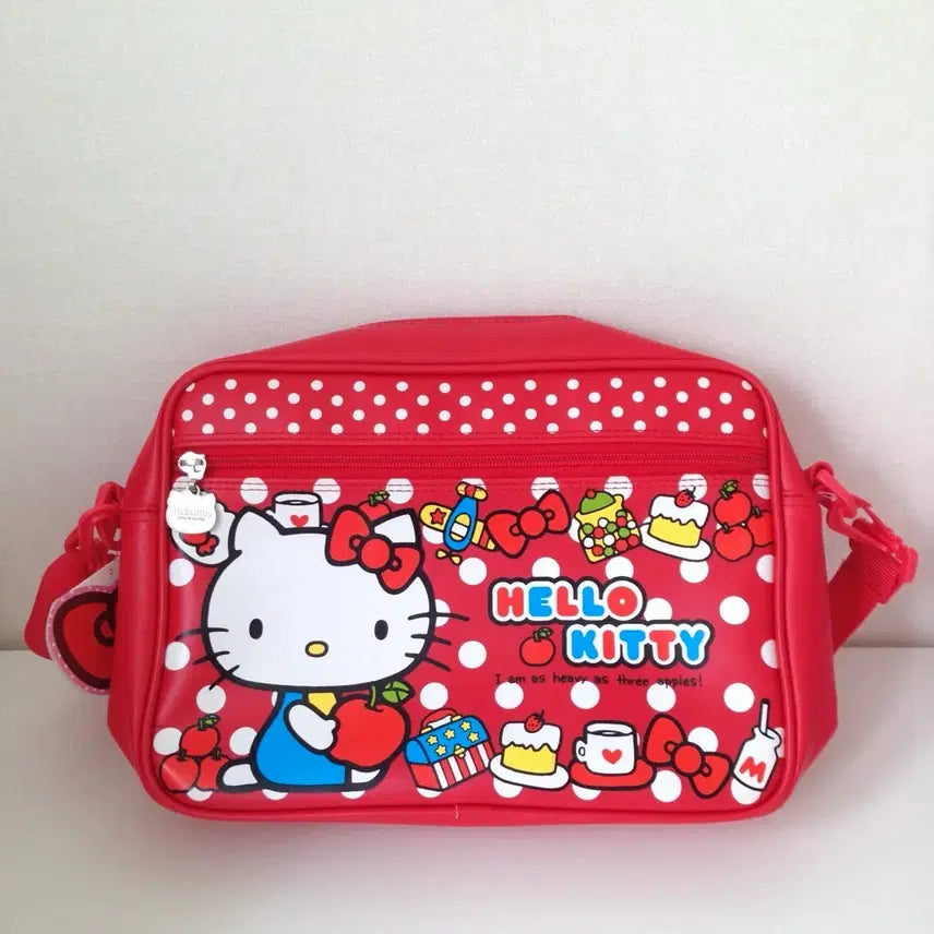 [BUNJANG] Vintage Hello Kitty Square Crossbody Bag / 고전 헬로키티 크로스백