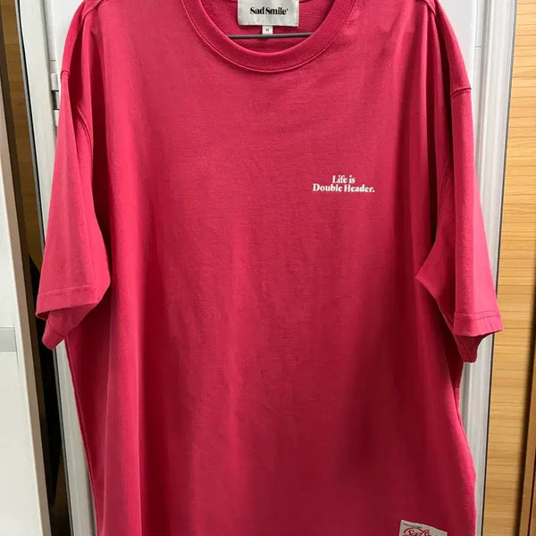 [BUNJANG] Customellow Sad Smile Burgundy Short-Sleeve T-Shirt M / 커스텀멜로우(Sad Smile) 버건디 반팔티 M 95