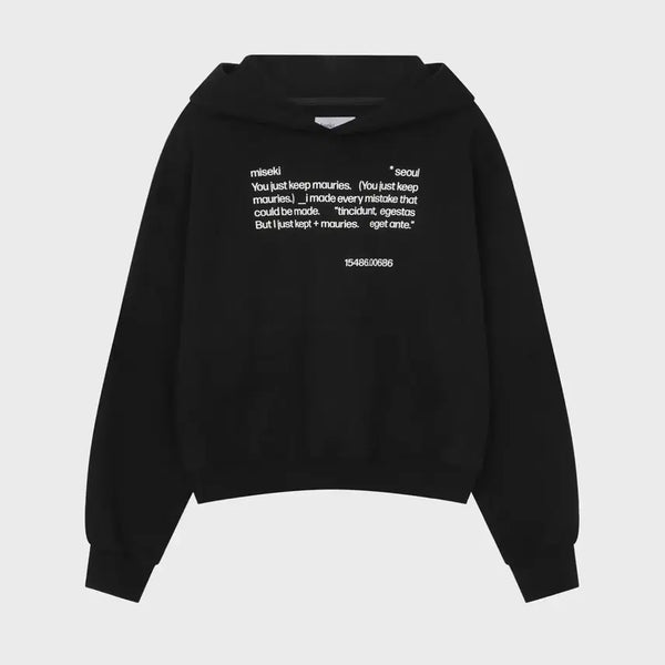 [BUNJANG] Miseki Seoul Black Hoodie / 미세키서울 후드티 블랙
