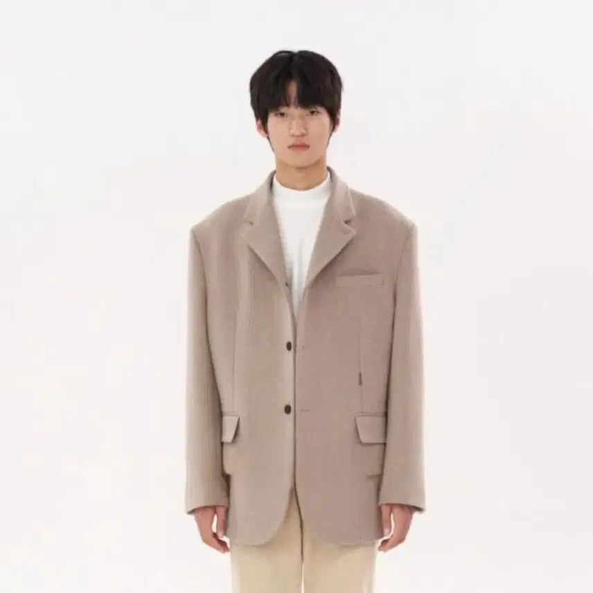 [BUNJANG] STU 3-Button Heavy Wool Blazer Jacket (L) / STU 에스티유 3버튼 헤비 울 블레이저 자켓 L 사이즈 판매
