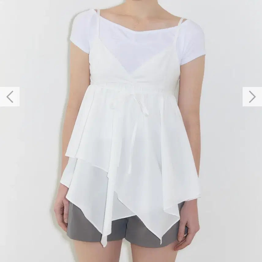 [BUNJANG] Sinoe Frill Sleeveless Blouse / 시눈 프릴 슬리브리스 블라우스