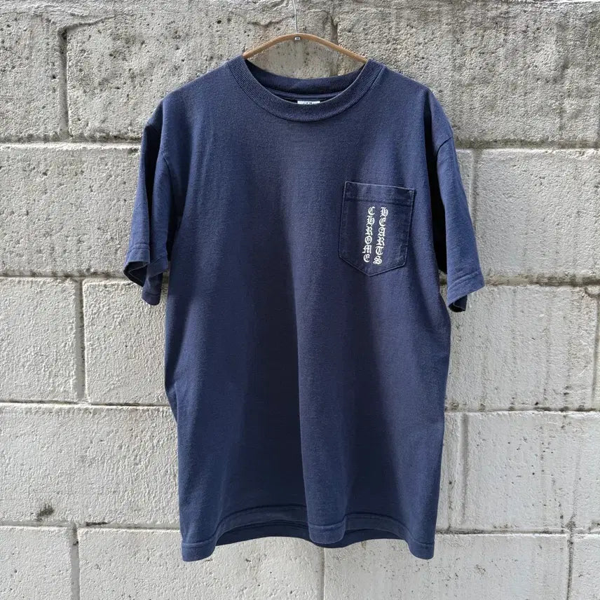 [BUNJANG] Chrome Hearts 90s Intellectual Gallery Pocket Tee Navy / 90s 크롬하츠 Intellectual Gallery 포켓티
