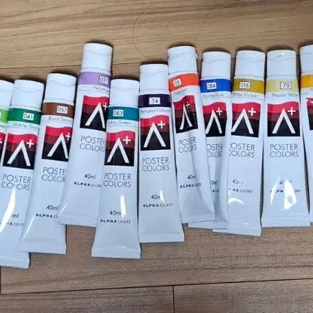 [BUNJANG] AlpHA Poster Color 40ml (Set of 16) / 알파 포스터 칼라 40ml 낱개 판매(16개)