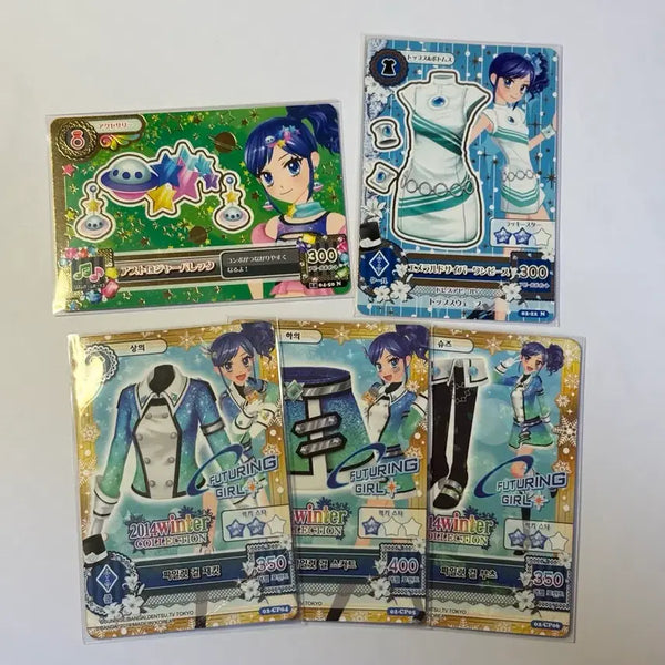 [BUNJANG] Aikatsu Kiria Aoi (Ichigo Hoshimiya) Marine Pilot Girl Accessory Set - Emerald Cyber Dress Card Pieces Bundle Set / 아이카츠 키리야 아오이 아이엠스타 마린 파일럿걸 악제셋 일판 동화 악세 에메랄드 사이버 원피스 카드 조각 일괄