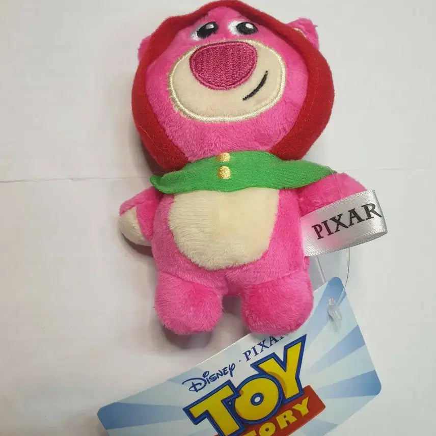 [BUNJANG] Disney Pixar Toy Story Lotso Bear Strawberry Hoodie Keychain / (8/16까지만) 토이스토리 랏소 베어 딸기후드 인형 키링