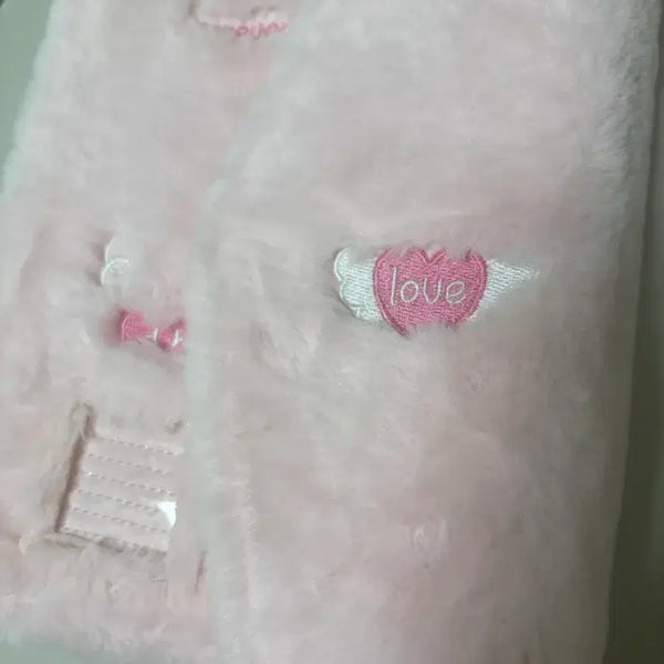 [BUNJANG] Pink Faux Fur Photocard Binder / 핑크 포카 퍼 바인더 판매