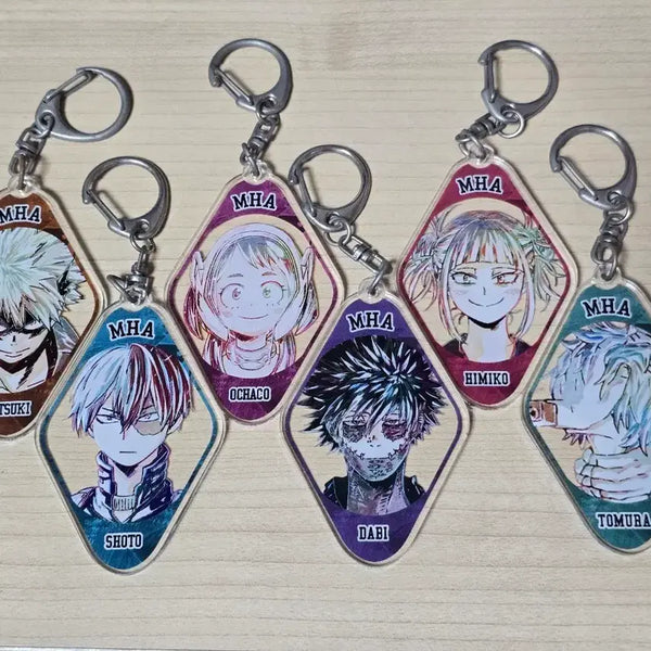 [BUNJANG] My Hero Academia Katsuki/Shoto/Ochaco/Dabi/Himiko/Tomura Acrylic Keychain Bundle Set / 나히아 히로아카 아크릴 키체인 키링 일괄 카츠키/쇼토/오챠코/다비/히미코/토무라