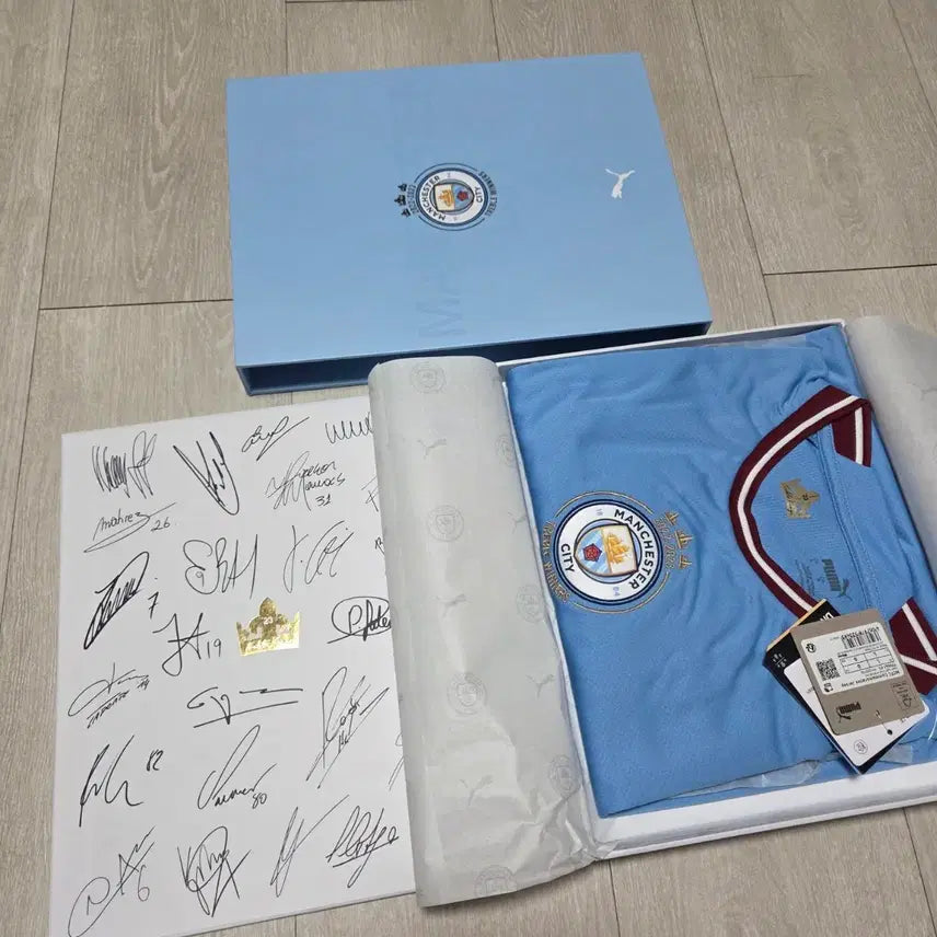 [BUNJANG] Manchester City 22-23 Treble Commemorative Uniform Box Set / 22-23 맨시티 트레블 기념 유니폼 박스킷