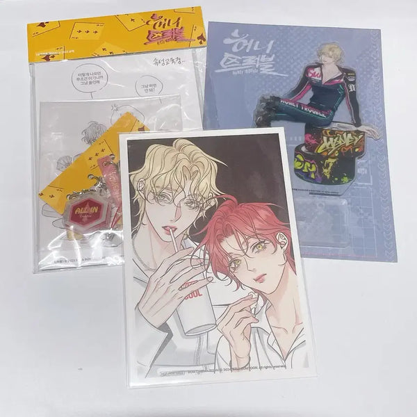 [BUNJANG] Honey Trouble Acrylic Standee, Postcard, Episode Package / 허니트러블 굿즈 엽서 어핑 오봄플 허트