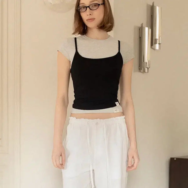 [BUNJANG] GLOWNY G SLIM TEE (MELANGE GRAY) (S) / 새상품) 글로니 G SLIM TEE (MELANGE GRAY) (s)