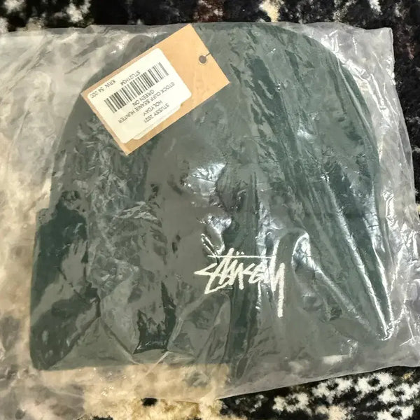 [BUNJANG] Stussy Stock Cuff Beanie Green Holiday / 스투시 스탁 클리프 비니 그린 홀리데이
