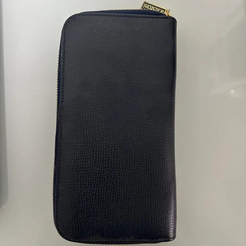 [BUNJANG] A.TESTONI Black Leather Long Wallet / A.TESTONI 블랙 가죽 장지갑
