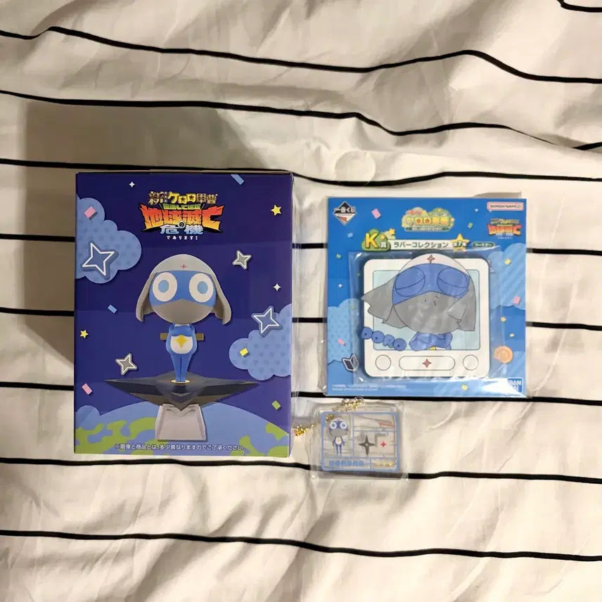 [BUNJANG] Keroro Kuji Ichiban Kuji F Prize Dororo Figure, J Prize Acrylic, K Prize Rubber Coaster 3 Type Bundle Set / 케로로 쿠지 제일복권 f상 도로로 피규어&j상 아크릴&k상 러버코스터 3종 일괄