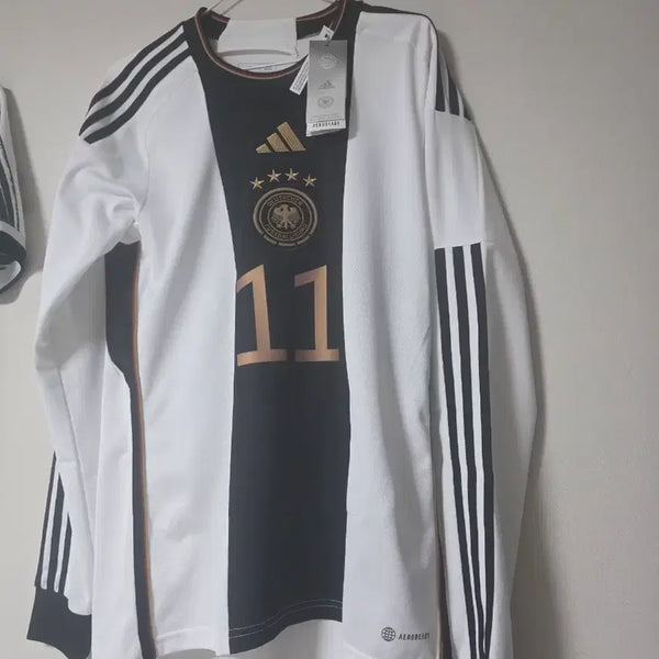 [BUNJANG] Adidas Germany National Team 2022/24 Qatar World Cup Home "Reus" Long Sleeve Jersey (Size S/95) / 아디다스 22/24카타르 월드컵 독일 국대 홈 로이스 유니폼 져지 긴팔 판매95S/택